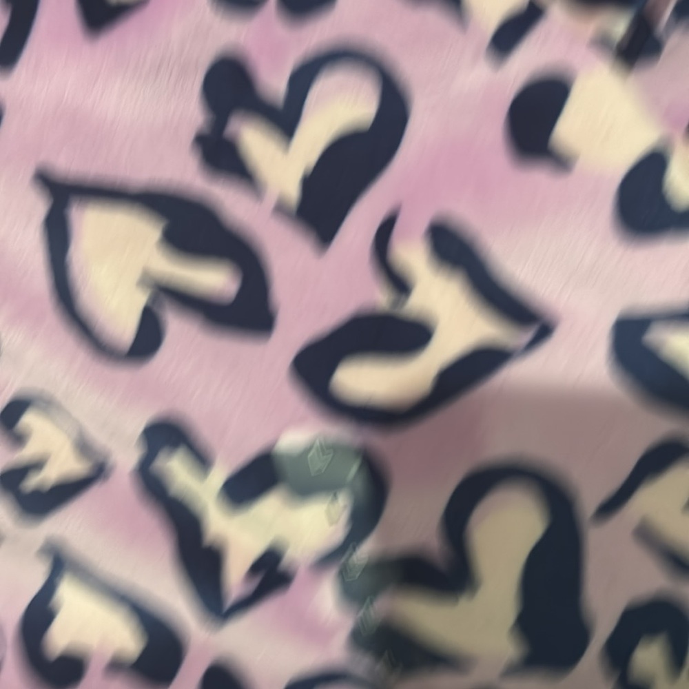 Velvety velour pajamas for women size large heart print - Picture 3 of 4